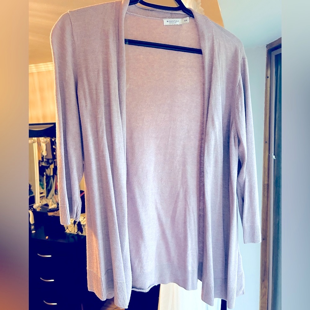 Women's Open Front Cardigan Sweater - lilac